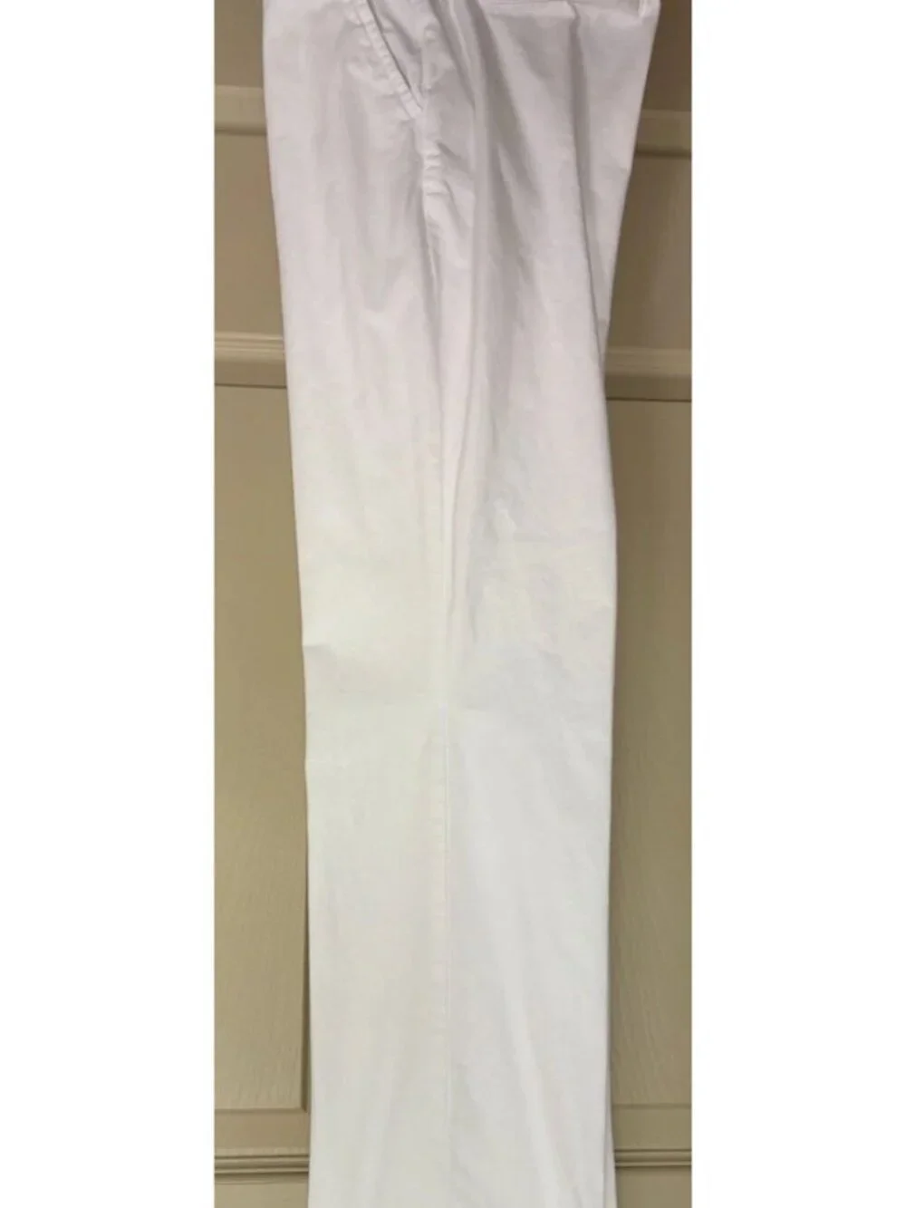 Tommy Hilfiger Women's Pants White Sz 12 Flat Front Chino Cotton 28" Inseam - Picture 6 of 11